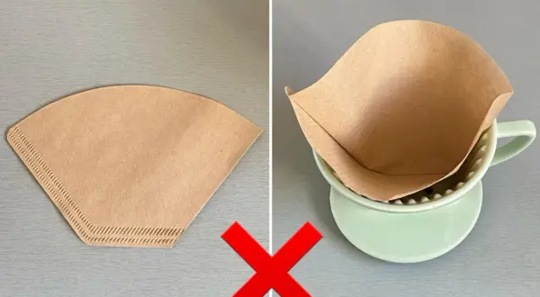 Så här viker du kaffefilter för bästa resultat. Ett vikt filter i en mugg ger godare kaffe.